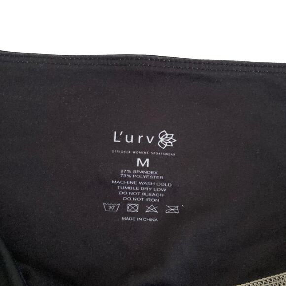 Lurv Black Snakeskin Print Leggings Sz M - Picture 2 of 5